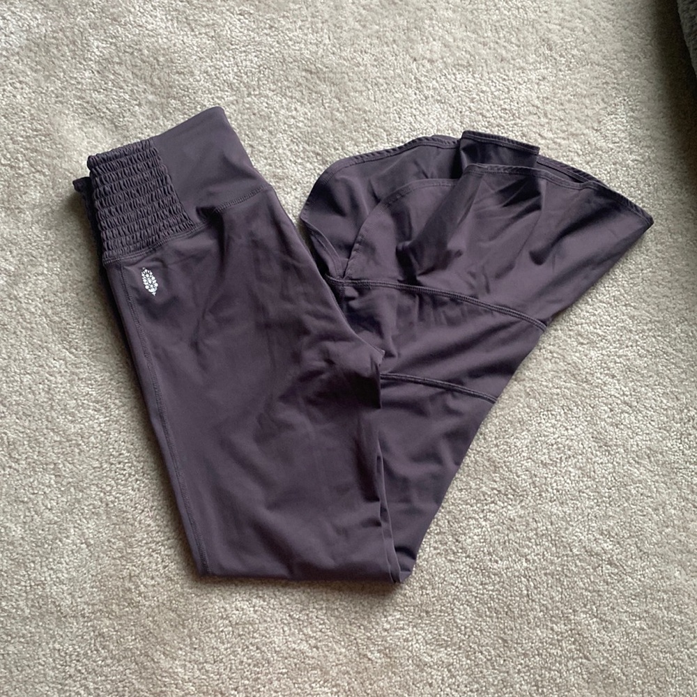 FREE PEOPLE flare purple leggings
